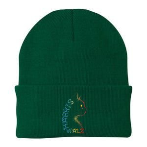 Harris Waltz 2024 Kamala Walz Cat Lettering Positive Funny Knit Cap Winter Beanie