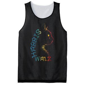 Harris Waltz 2024 Kamala Walz Cat Lettering Positive Funny Mesh Reversible Basketball Jersey Tank