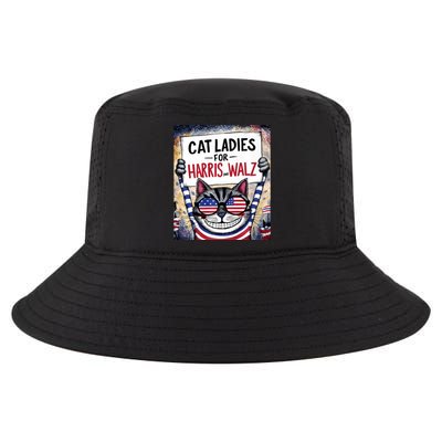 Harris Waltz 2024 Cat Ladies For Harris And Walz 2024 Cool Comfort Performance Bucket Hat