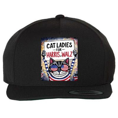 Harris Waltz 2024 Cat Ladies For Harris And Walz 2024 Wool Snapback Cap