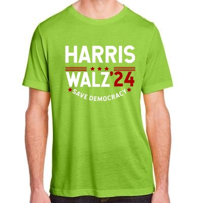 Harris Walz 2024 Save Democracy Adult ChromaSoft Performance T-Shirt