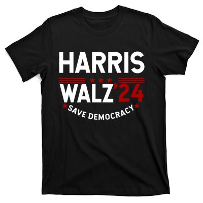 Harris Walz 2024 Save Democracy T-Shirt