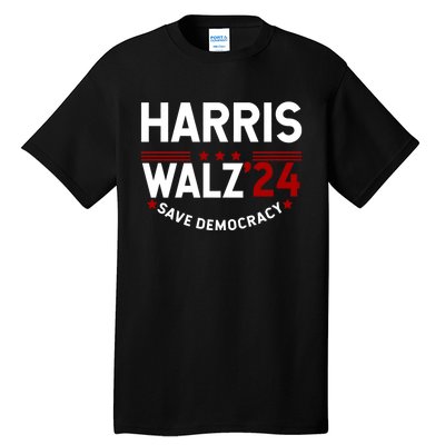 Harris Walz 2024 Save Democracy Tall T-Shirt