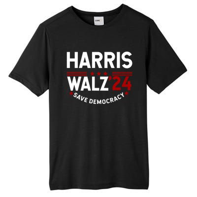 Harris Walz 2024 Save Democracy Tall Fusion ChromaSoft Performance T-Shirt