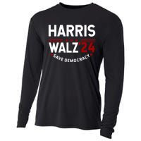 Harris Walz 2024 Save Democracy Cooling Performance Long Sleeve Crew