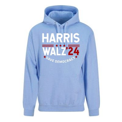 Harris Walz 2024 Save Democracy Unisex Surf Hoodie