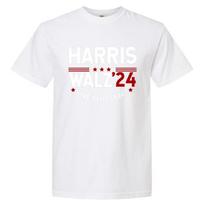 Harris Walz 2024 Save Democracy Garment-Dyed Heavyweight T-Shirt