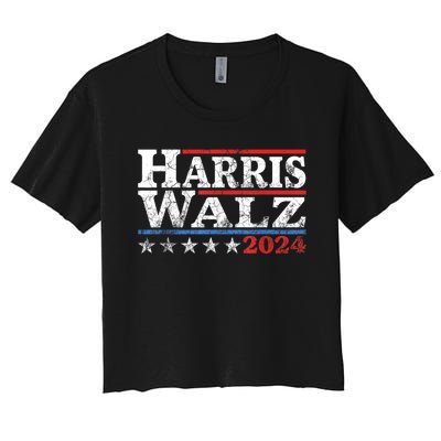 Harris Waltz 2024 Election Kamala Harris Tim Waltz 2024 Women's Crop Top Tee