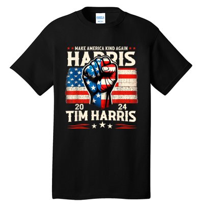 Harris Walz 2024 Make America Kind Again Harris Waltz Quote Tall T-Shirt