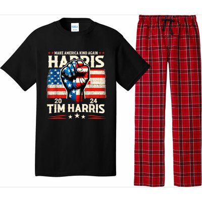 Harris Walz 2024 Make America Kind Again Harris Waltz Quote Pajama Set