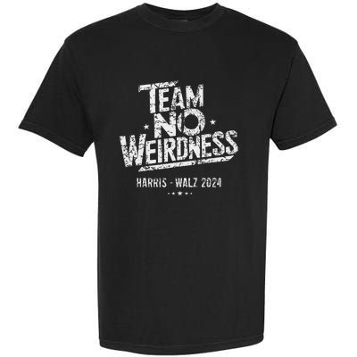 Harris Walz 2024 Team No Weirdness Funny Kamala Tim Waltz Garment-Dyed Heavyweight T-Shirt