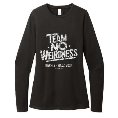 Harris Walz 2024 Team No Weirdness Funny Kamala Tim Waltz Womens CVC Long Sleeve Shirt