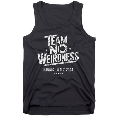 Harris Walz 2024 Team No Weirdness Funny Kamala Tim Waltz Tank Top