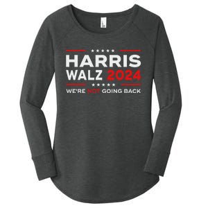 Harris Waltz 2024 Harris Tim Waltz 24 We Are Not Going Back Women's Perfect Tri Tunic Long Sleeve Shirt