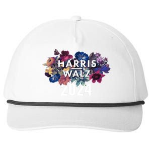 Harris Walz 2024 Floral Feminine Women Harris Waltz 2024 Snapback Five-Panel Rope Hat