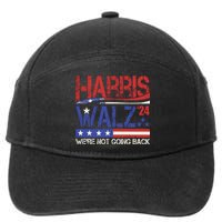 Harris Waltz 2024 Election Were Not Going Back Vintage 7-Panel Snapback Hat