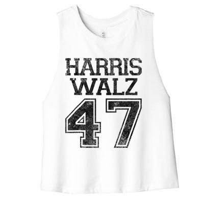 Harris Walz 2024 Campaign For President Vintage Harris Waltz Women's Racerback Cropped Tank