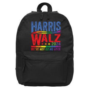 Harris Walz 2024 Were Not Going Back Lgbt Vote 16 in Basic Backpack