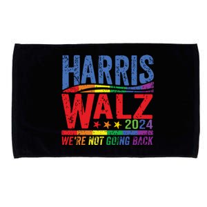 Harris Walz 2024 Were Not Going Back Lgbt Vote Microfiber Hand Towel