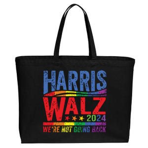 Harris Walz 2024 Were Not Going Back Lgbt Vote Cotton Canvas Jumbo Tote