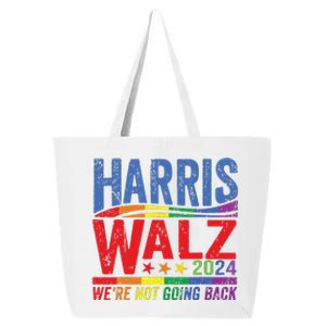 Harris Walz 2024 Were Not Going Back Lgbt Vote 25L Jumbo Tote