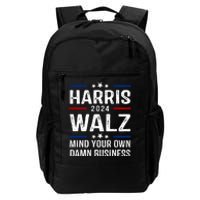 Harris Walz 2024 Mind Your Own Damn Business Daily Commute Backpack