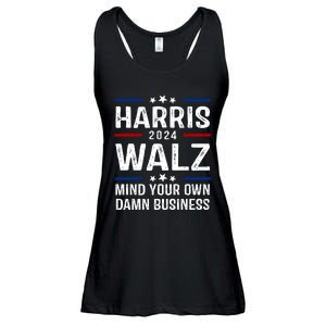 Harris Walz 2024 Mind Your Own Damn Business Ladies Essential Flowy Tank