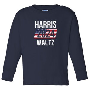 Harris Waltz 2024 For Vote Usa Toddler Long Sleeve Shirt