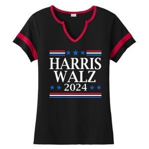 Harris Walz 2024 Usa Election Political Ladies Halftime Notch Neck Tee