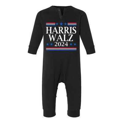 Harris Walz 2024 Usa Election Political Infant Fleece One Piece