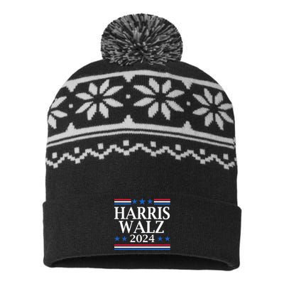 Harris Walz 2024 Usa Election Political USA-Made Snowflake Beanie