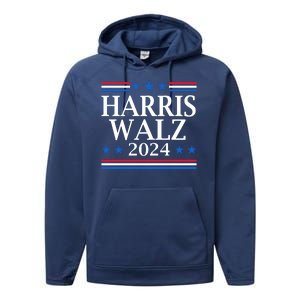 Harris Walz 2024 Usa Election Political Performance Fleece Hoodie