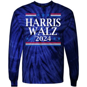 Harris Walz 2024 Usa Election Political Tie-Dye Long Sleeve Shirt