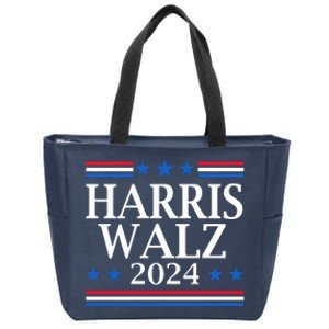 Harris Walz 2024 Usa Election Political Zip Tote Bag