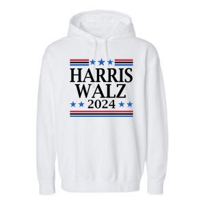 Harris Walz 2024 Usa Election Political Garment-Dyed Fleece Hoodie