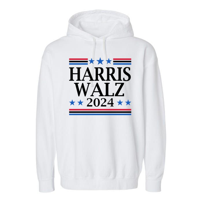 Harris Walz 2024 Usa Election Political Garment-Dyed Fleece Hoodie