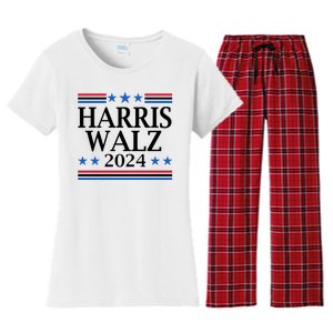 Harris Walz 2024 Usa Election Political Women's Flannel Pajama Set