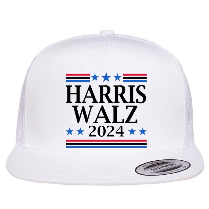 Harris Walz 2024 Usa Election Political Flat Bill Trucker Hat