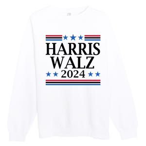 Harris Walz 2024 Usa Election Political Premium Crewneck Sweatshirt