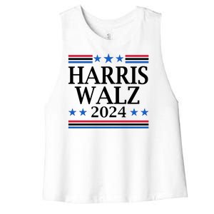 Harris Walz 2024 Usa Election Political Women's Racerback Cropped Tank