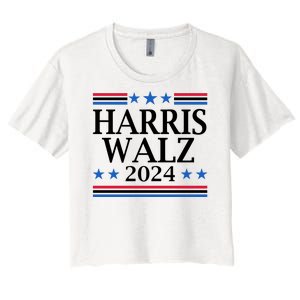 Harris Walz 2024 Usa Election Political Women's Crop Top Tee