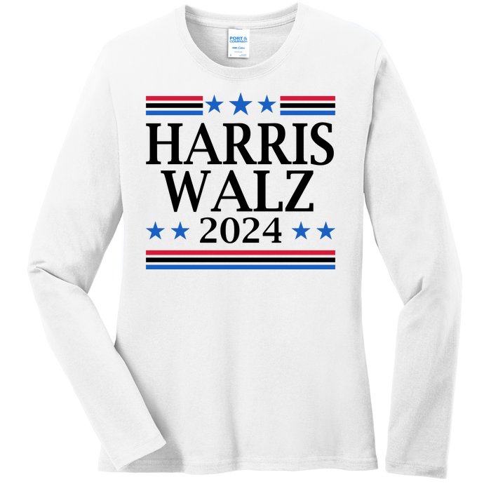 Harris Walz 2024 Usa Election Political Ladies Long Sleeve Shirt