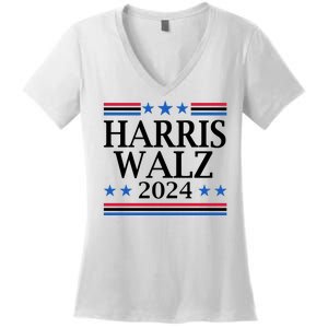 Harris Walz 2024 Usa Election Political Women's V-Neck T-Shirt