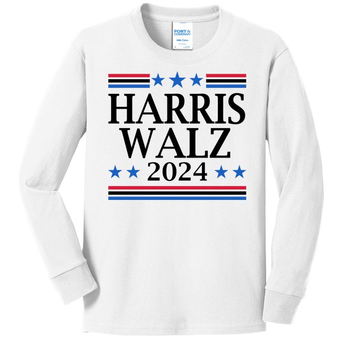 Harris Walz 2024 Usa Election Political Kids Long Sleeve Shirt