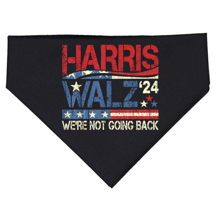 Harris Walz 2024 We Are Not Going Back USA-Made Doggie Bandana