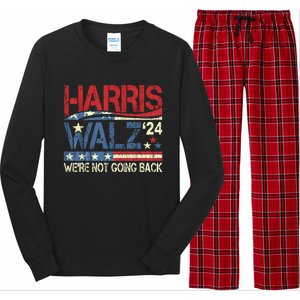 Harris Walz 2024 We Are Not Going Back Long Sleeve Pajama Set