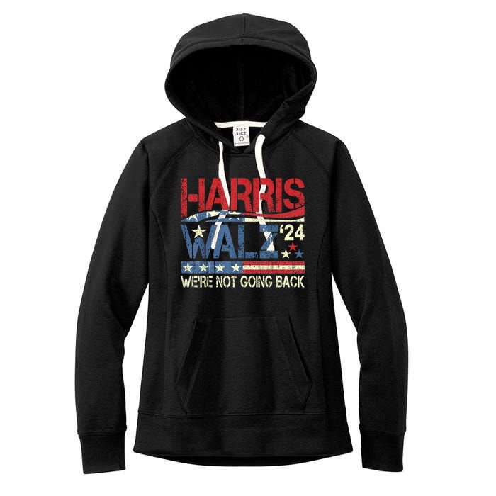 Harris Walz 2024 We Are Not Going Back Women's Fleece Hoodie