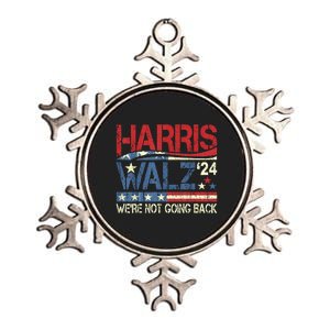 Harris Walz 2024 We Are Not Going Back Metallic Star Ornament