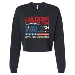 Harris Walz 2024 We Are Not Going Back Cropped Pullover Crew