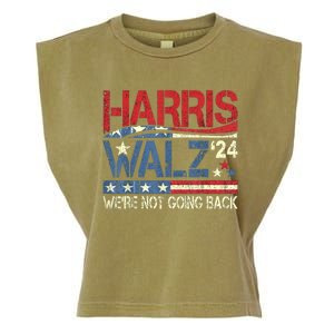 Harris Walz 2024 We Are Not Going Back Garment-Dyed Women's Muscle Tee